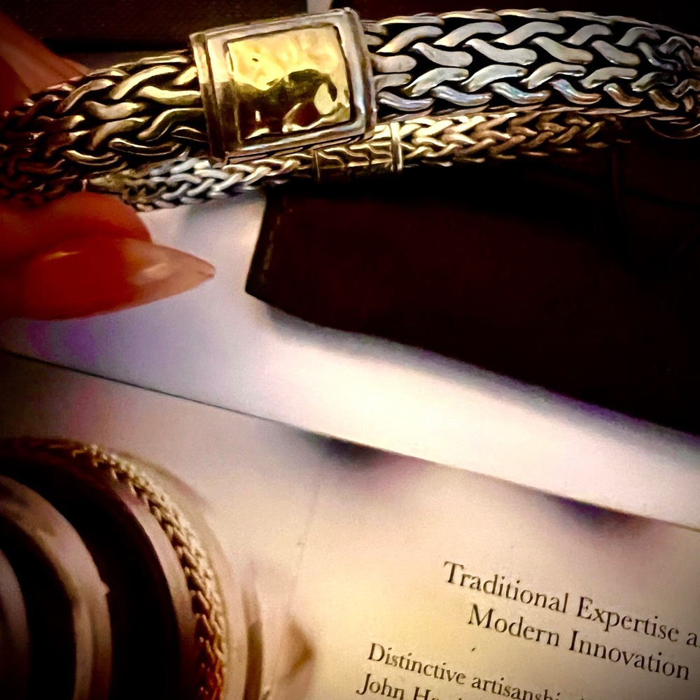 JOHN HARDY Classic Chain Hammered 18k Bonded Gold & Sterling Silver Bracelet